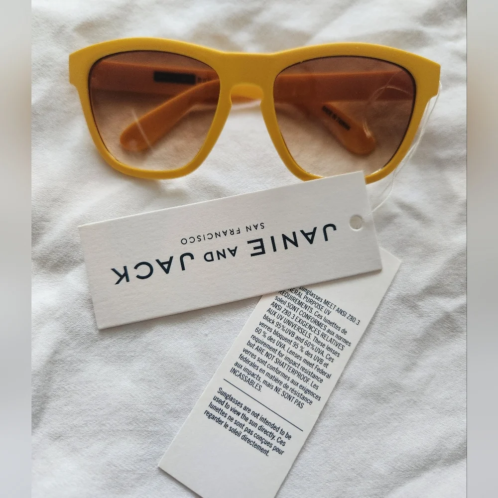 Janie and Jack Classic Yellow Sunglasses- 0-2 Years